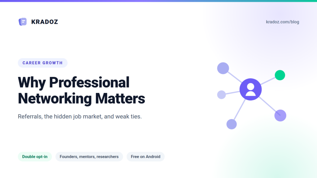 Why professional networking matters, shown as a network of connections