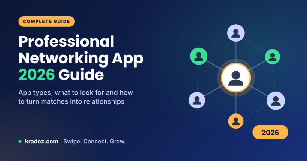 Professional networking app 2026: the complete guide from Kradoz